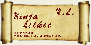 Minja Lilkić vizit kartica